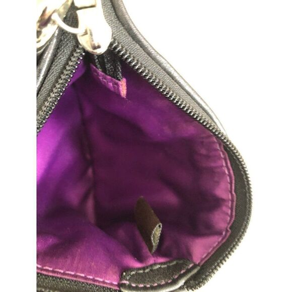 Coach Black Purse Wristlet Strap Zipper Closure Leather - Picture 3 of 3